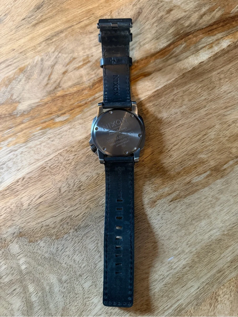 Nixon The Ranger Black Strap Watch with Green Marble Dial
